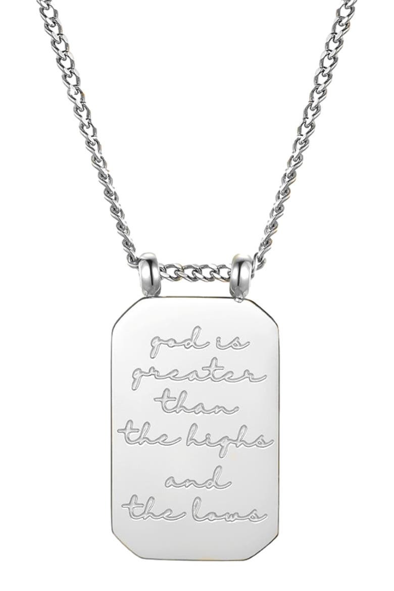 God Is Greater Than The Highs And The Lows - Necklace, Main, color, Silver