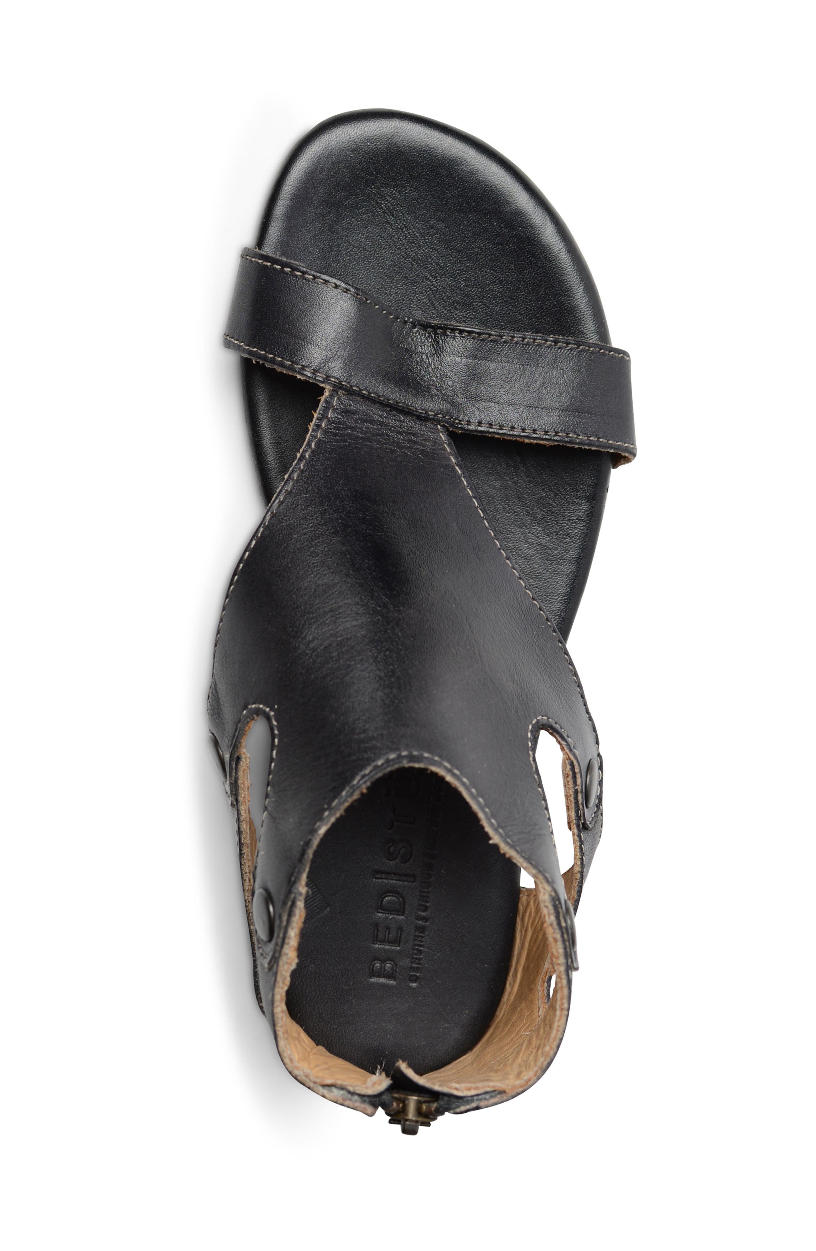 Soto Sandal, Alternate, color, BLACK RUSTIC LEATHER