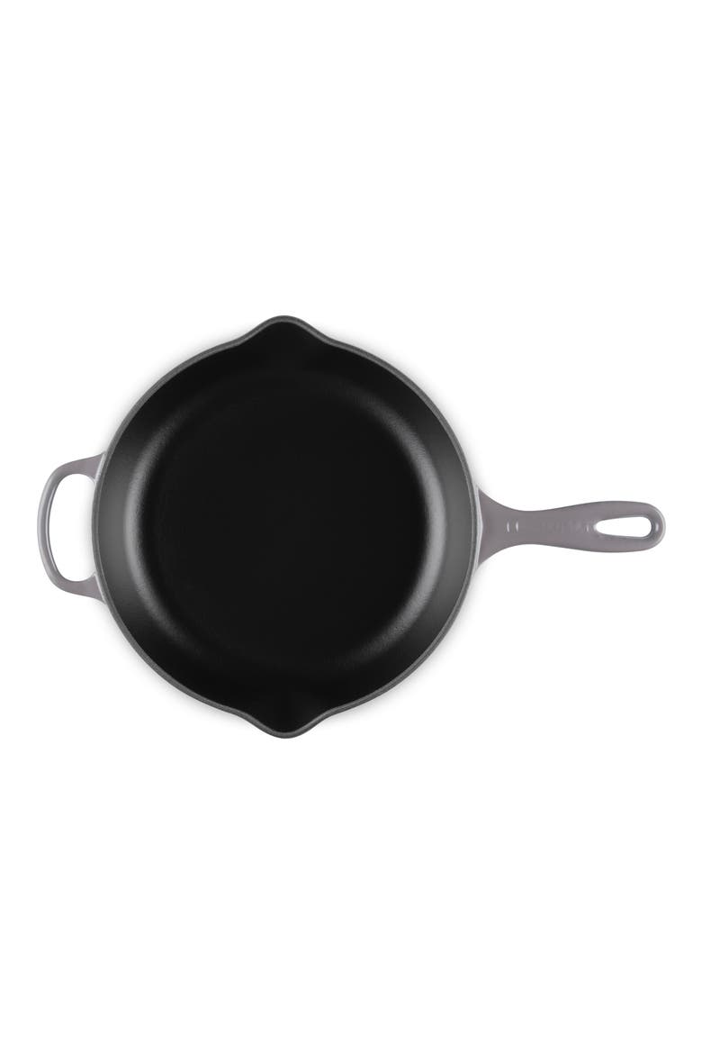 Signature Handle 10 1/4 Inch Enamel Cast Iron Skillet, Alternate, color, OYSTER