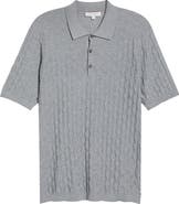 Jack Victor Dylan Cotton & Silk Jacquard Polo Sweater