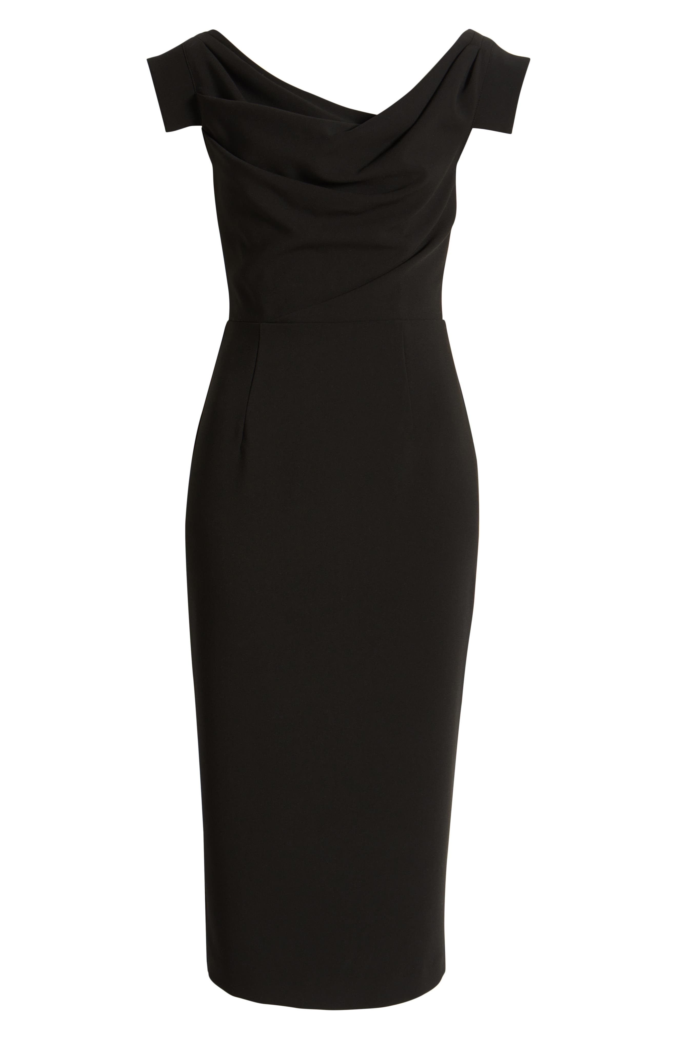 jacqueline black embroidered midi bodycon dress product info and reviews Jacqueline Black Embroidered Midi Bodycon Dress  Lea Clothing Co