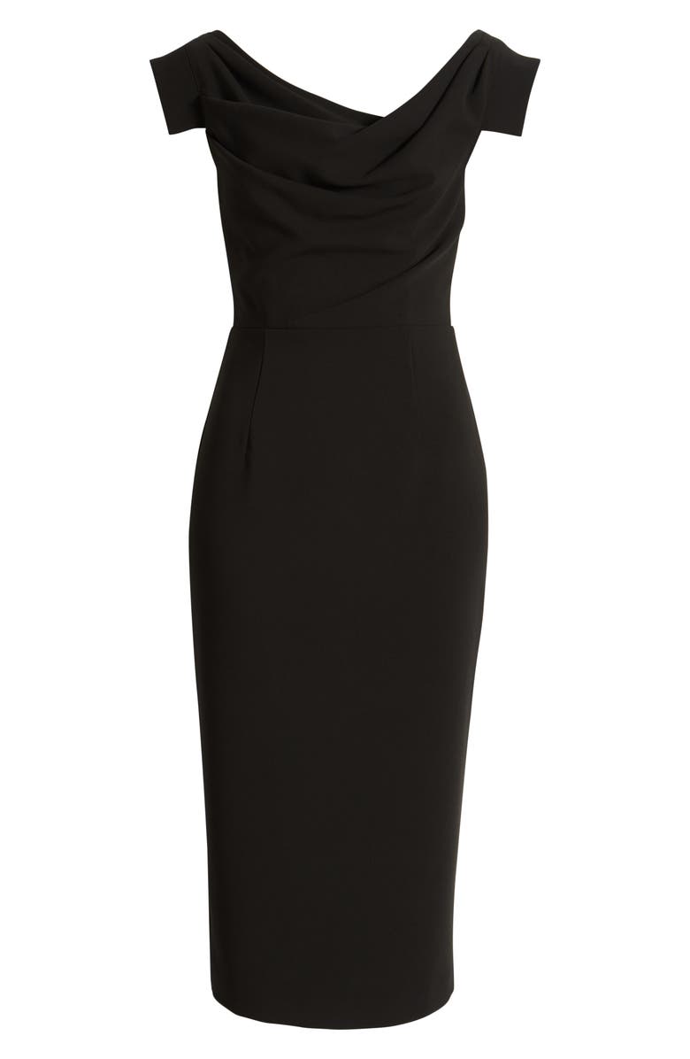Black Halo Jacqueline Midi Gabardine Sheath Dress, Alternate, color, 