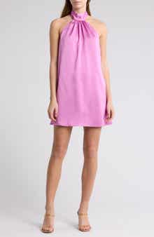 Ramy Brook Sam Halter A-Line Satin Minidress