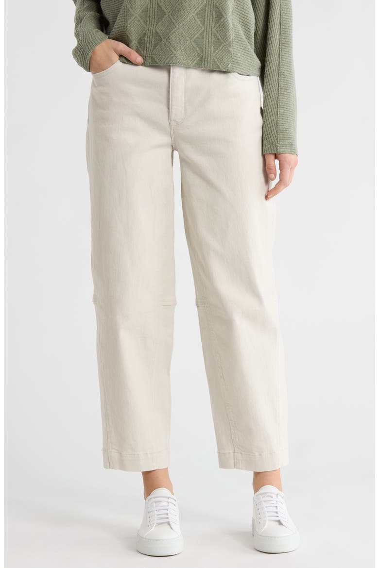 Relaxed Fit Barrel Leg Jeans, Main, color, PALE STONE