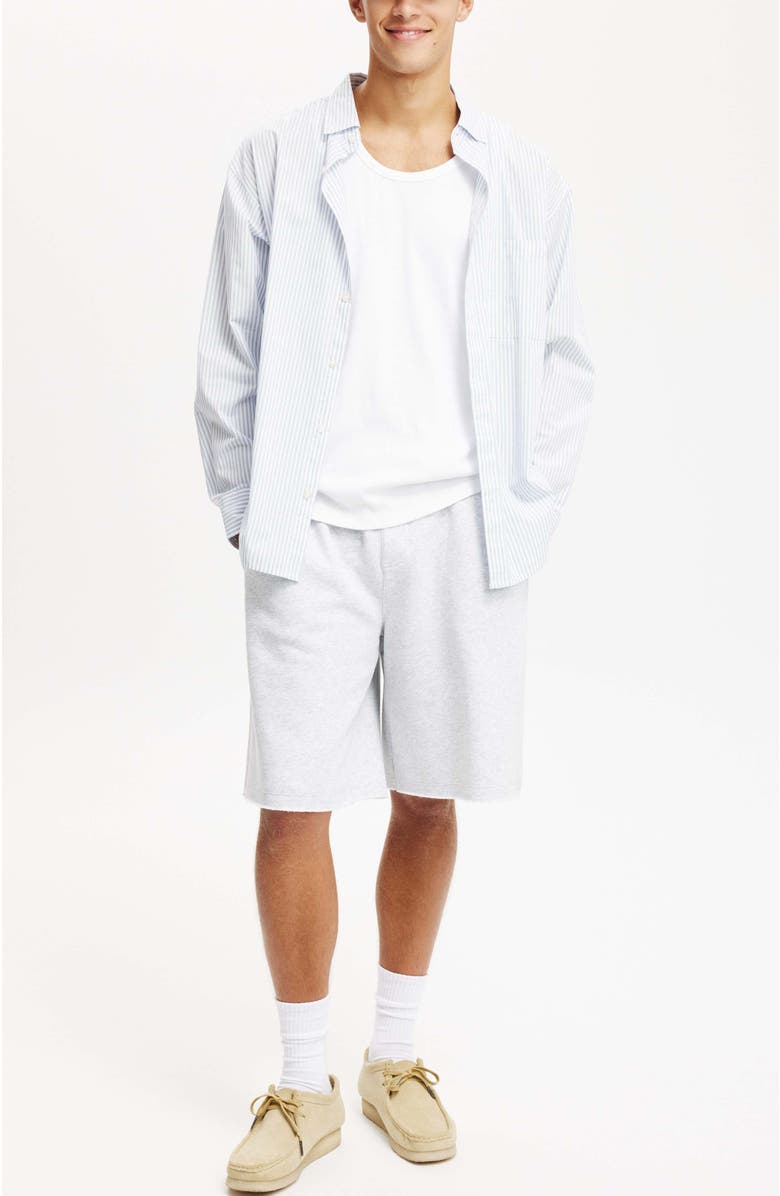 Cotton On Men's Super Baggy Fleece Short, Alternate, color, Grey Marle