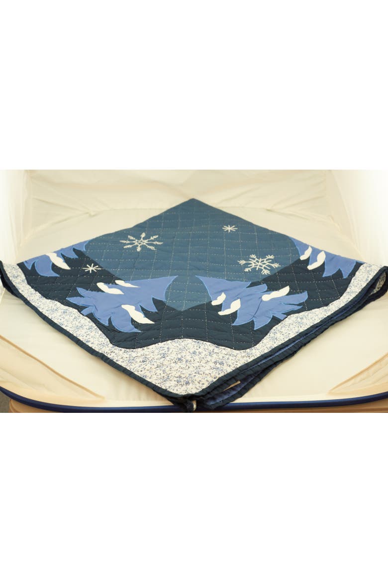 Snowflakes Quilted Table Topper 54" x 54", Alternate, color, Blue