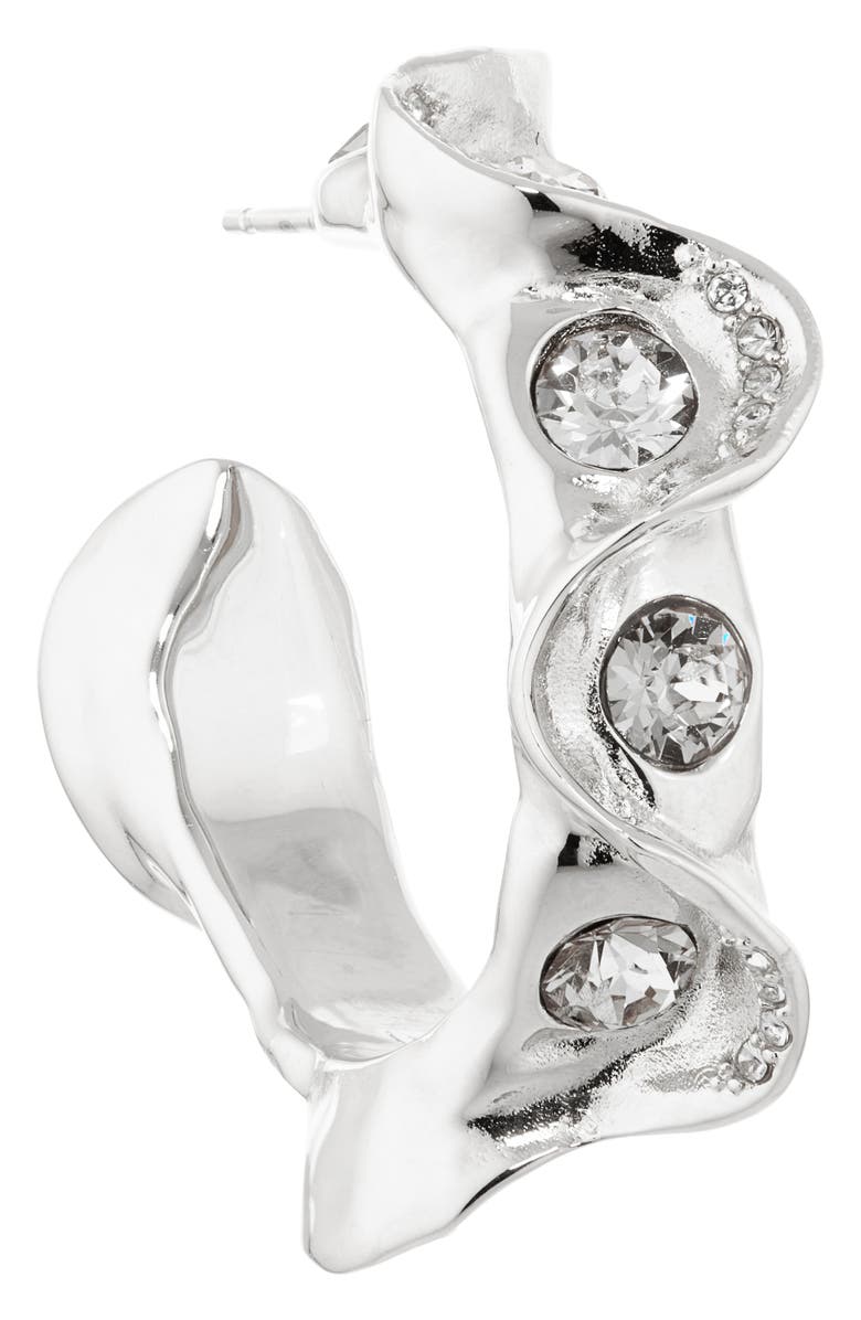 Oscar de la Renta Crystal Nest Hoop Earrings, Alternate, color, Crystal