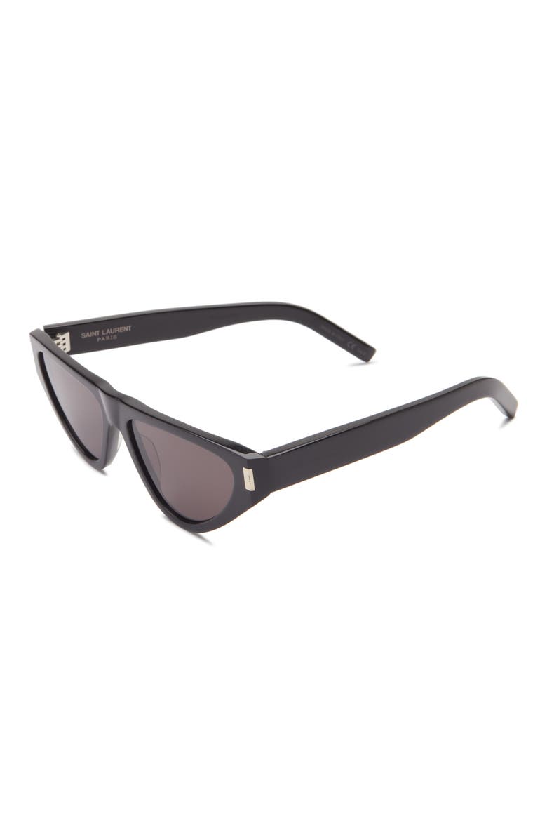 55mm Cat Eye Sunglasses, Alternate, color, BLACK