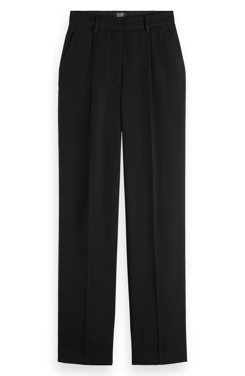 Scotch & Soda Robyn Relaxed Fit Gabardine Pants, Alternate, color, Evening Black