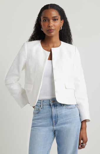 Nordstrom Textured Collarless Jacket