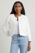 Nordstrom Textured Collarless Jacket