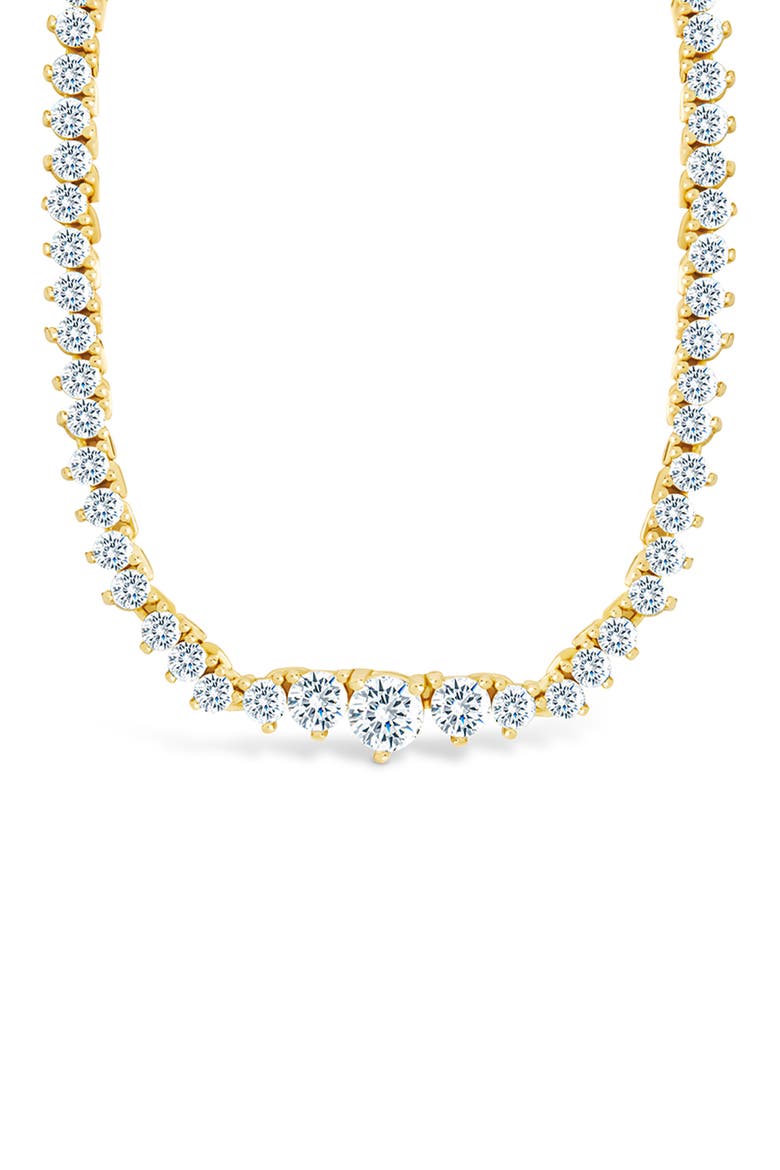 Tatum Slide Tennis Necklace, Main, color, GOLD