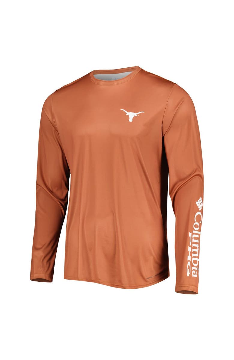 Columbia Men's Columbia Texas Orange Texas Longhorns Terminal Shot Omni-Shade Omni-Wick Long Sleeve T-Shirt, Alternate, color, Burnt Orange