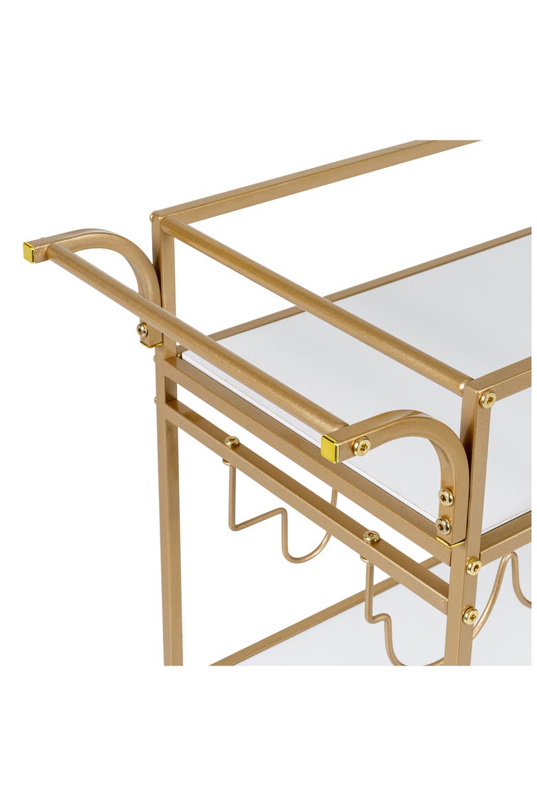 3-Tier Bar Cart, Alternate, color, GOLD