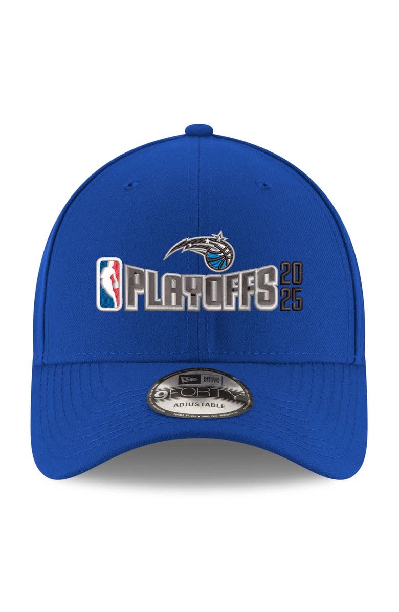 New Era Men's New Era  Blue Orlando Magic 2025 NBA Playoffs 9FORTY Adjustable Hat, Alternate, color, 