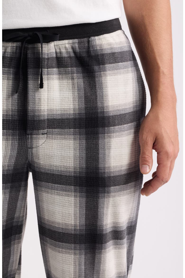 Textured Microfleece Lounge Pants, Alternate, color, BLACK