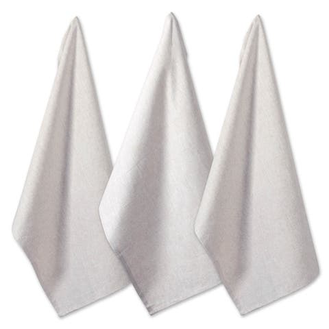 Solid Chambray Dishtowel Set/3