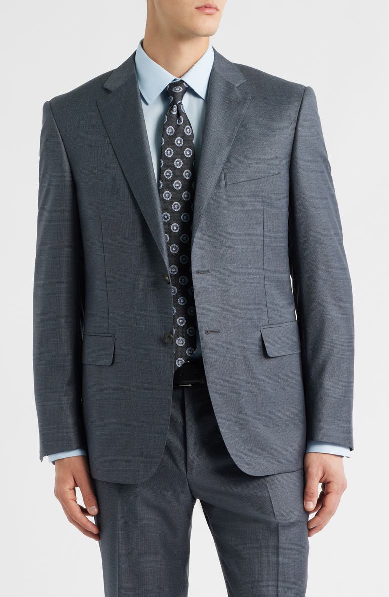 Canali Siena Regular Fit Light Blue Glen Check Super 150s Wool Suit, Alternate, color, Blue