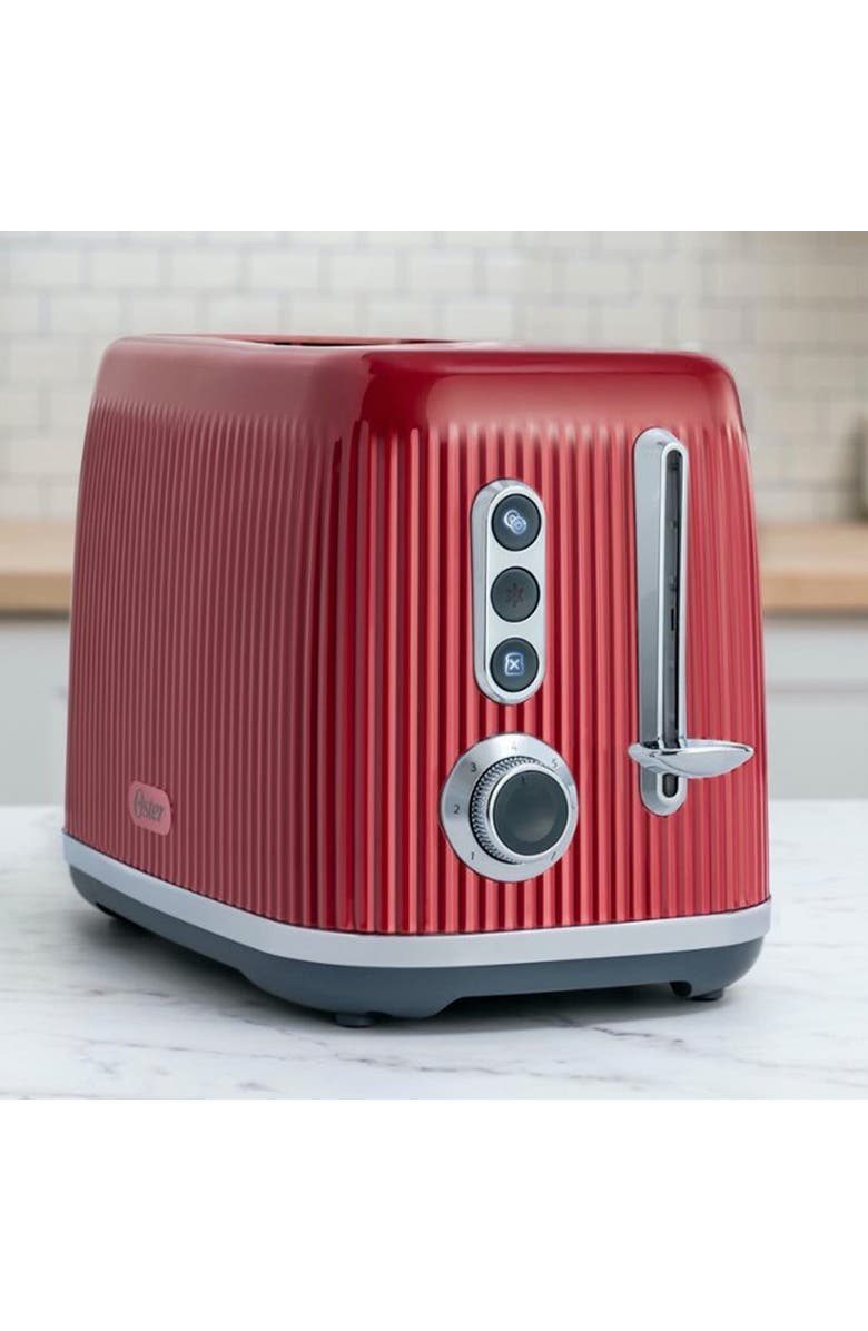 OSTER Retro 2 Slice Toaster with Extra Wide Slots, Alternate, color, Red