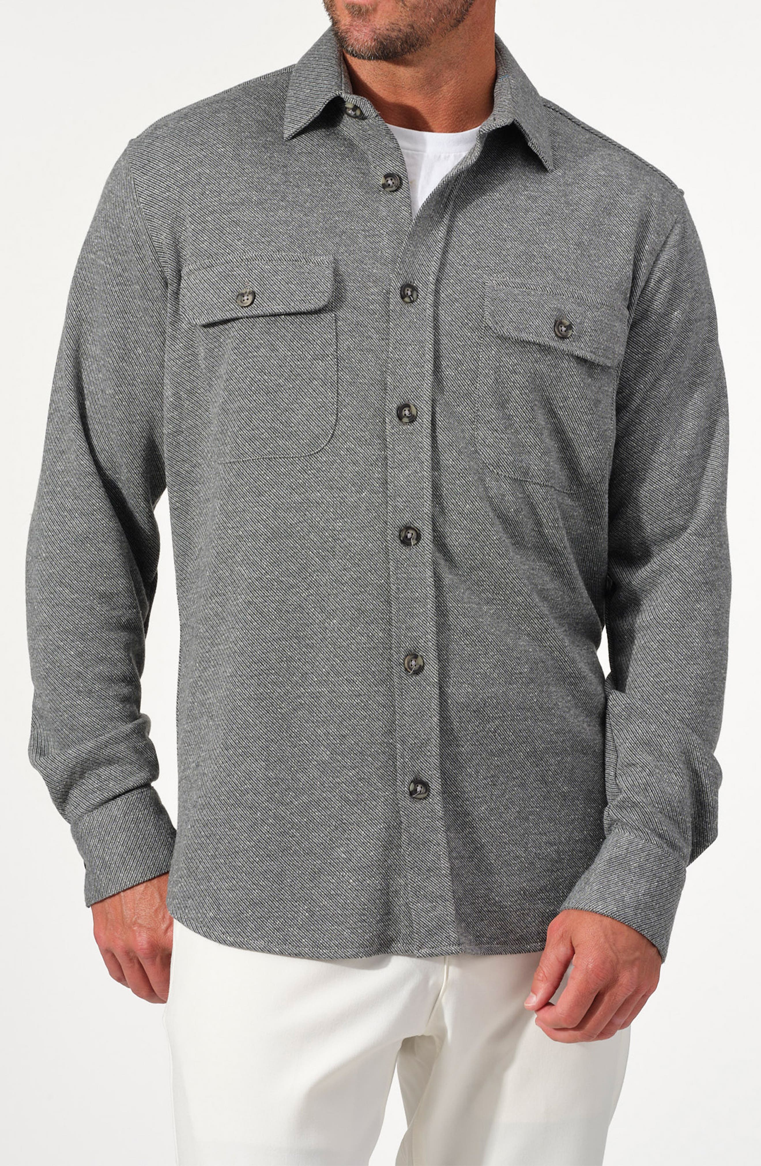 Herringbone Utility Overshirt