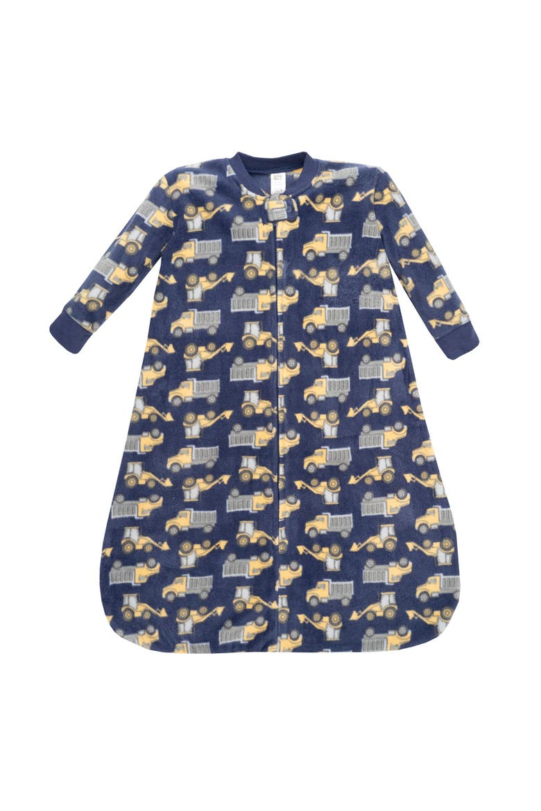 Fleece Long-Sleeve Sleeping Bag, Main, color, Construction Trucks