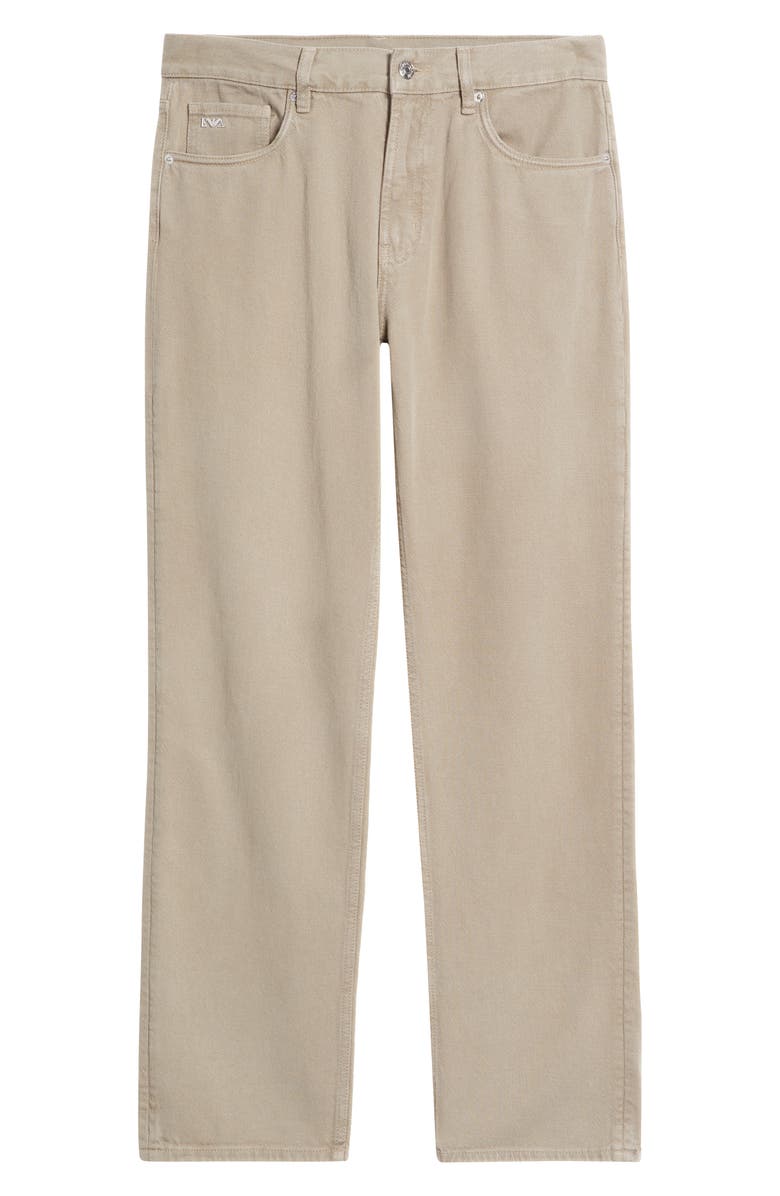 Emporio Armani Tan Lyocell & Cotton Twill 5-Pocket Pants, Alternate, color, Tan