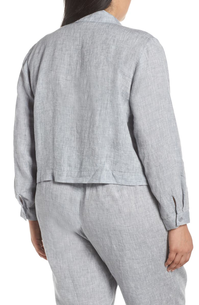 Eileen Fisher Crop Organic Linen Jacket, Alternate, color, 
