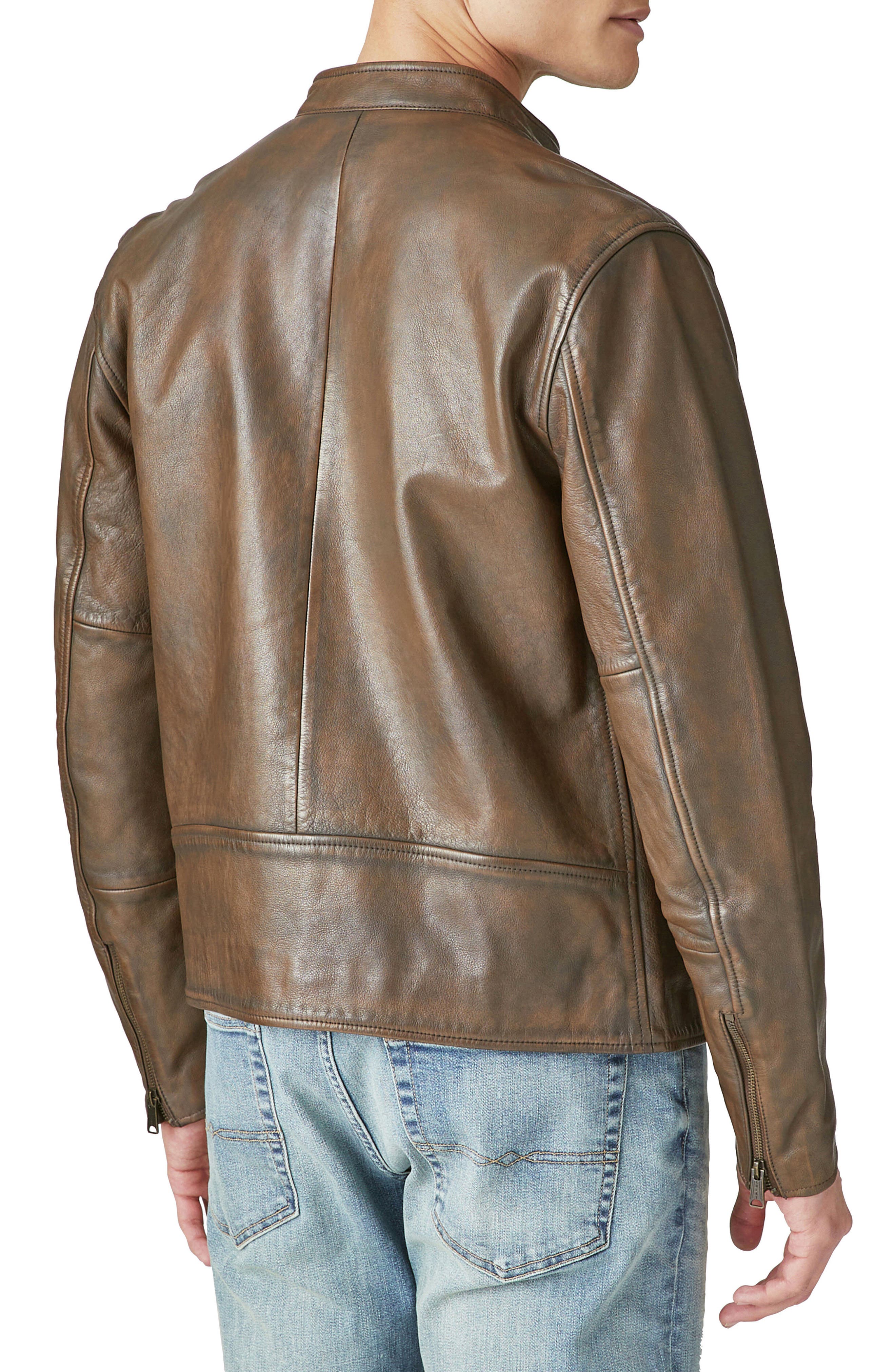Lucky Brand Bonneville Washed Leather Jacket (Men) | Nordstrom