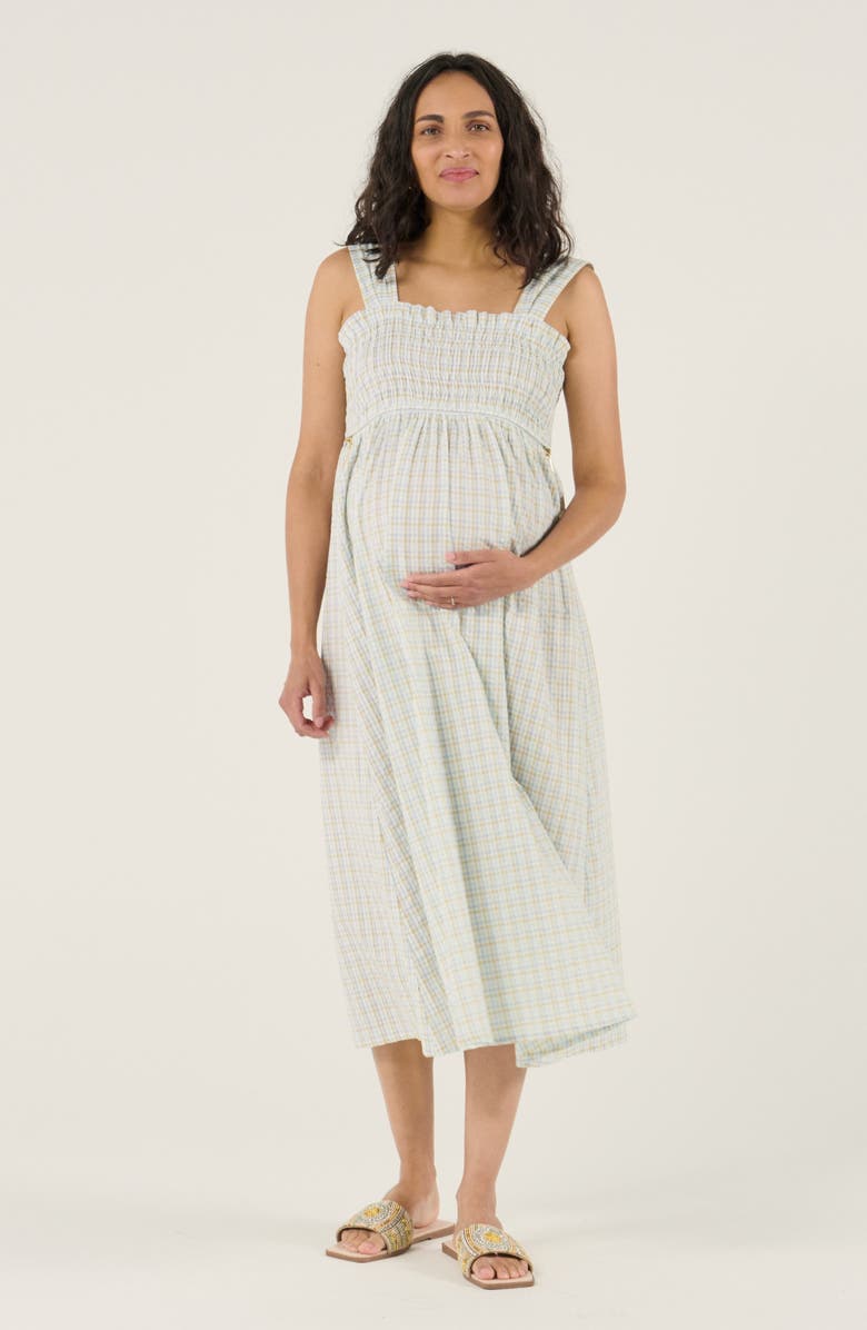 Cache Coeur Maternity and Nursing Midi Smock Dress Alice, Main, color, Multicolor