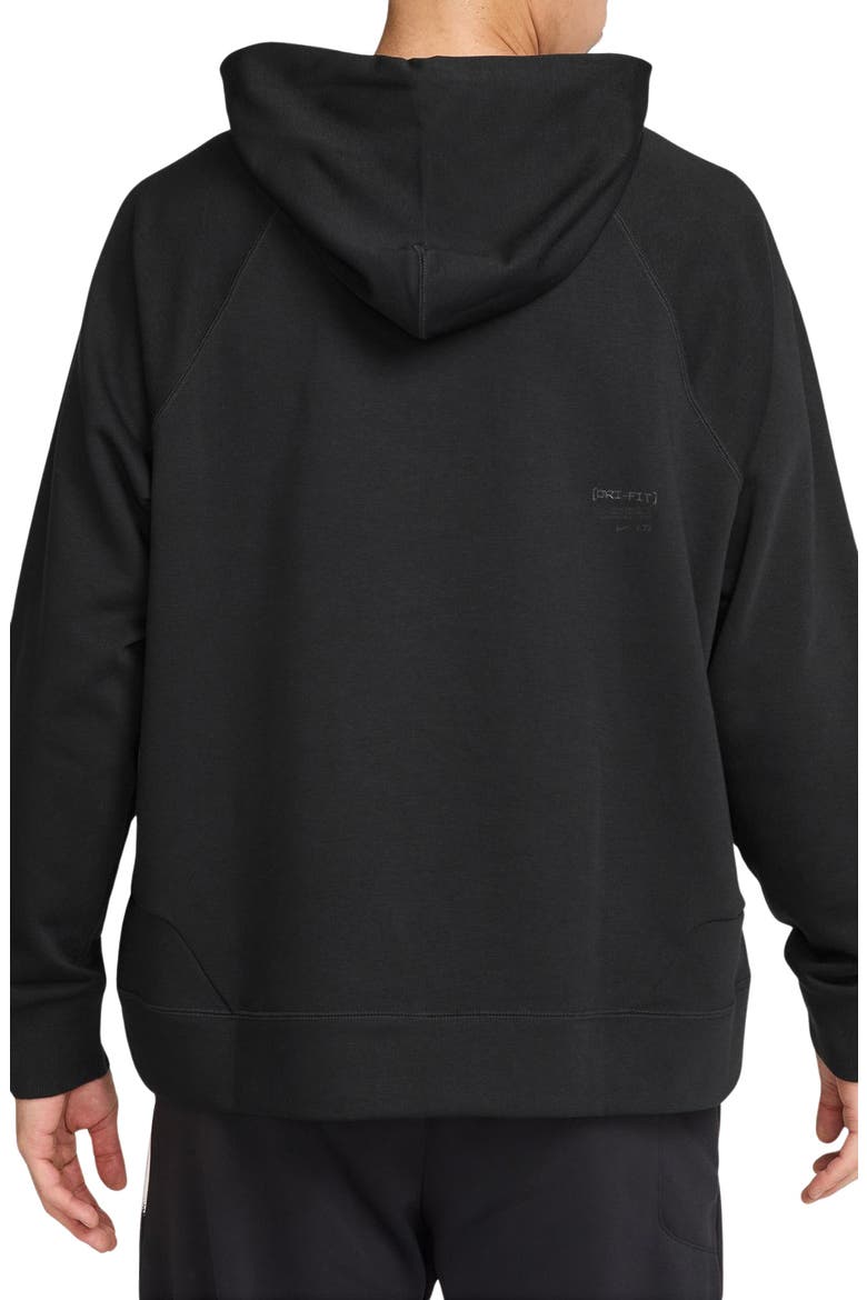 Oversized Fleece Hoodie, Alternate, color, BLACK/ CLEAR