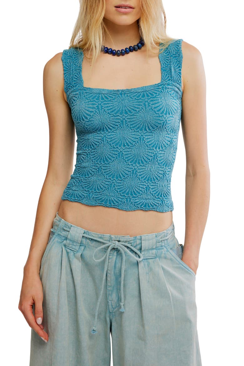Love Letter Floral Knit Camisole, Main, color, HAWAIIAN OCEAN