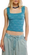Free People Love Letter Floral Knit Camisole
