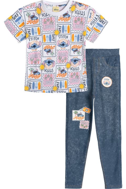 Lilo & Stitch 2-Piece T-Shirt and Denim Leggings Set