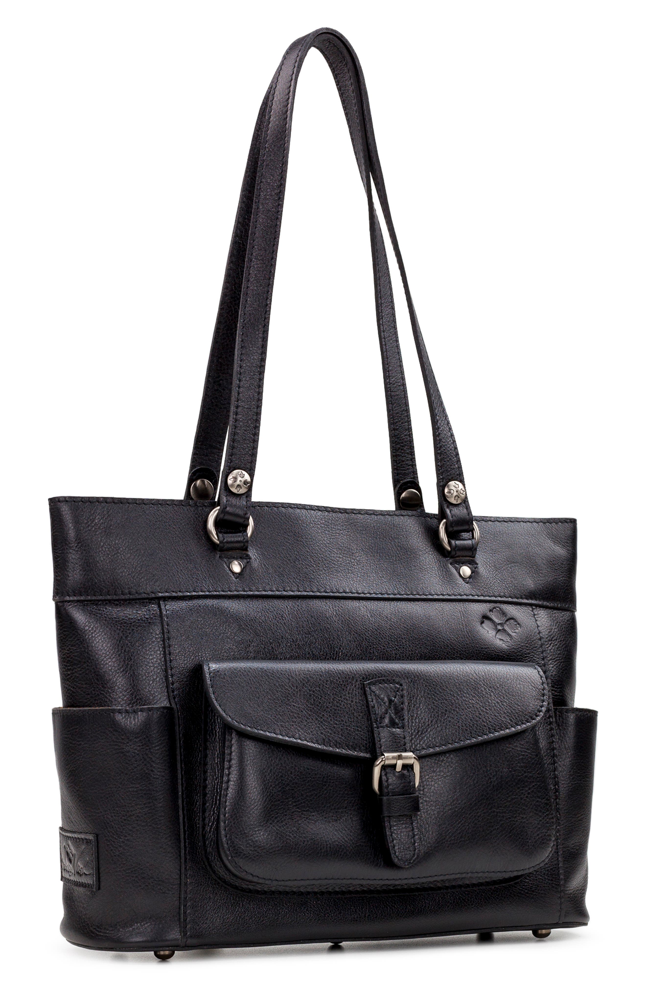 Bolsena Leather Tote, Alternate, color, BLACK