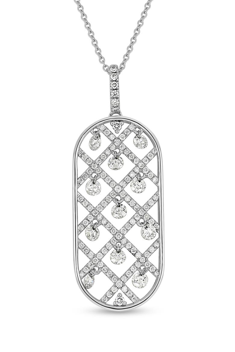 Audrey 18K Gold Dancing Diamond Pendant Necklace, Alternate, color, 18K WHITE GOLD/ DIAMOND