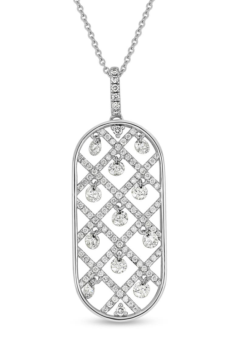 Bony Levy Audrey 18K Gold Dancing Diamond Pendant Necklace, Alternate, color, 18K White Gold/ Diamond