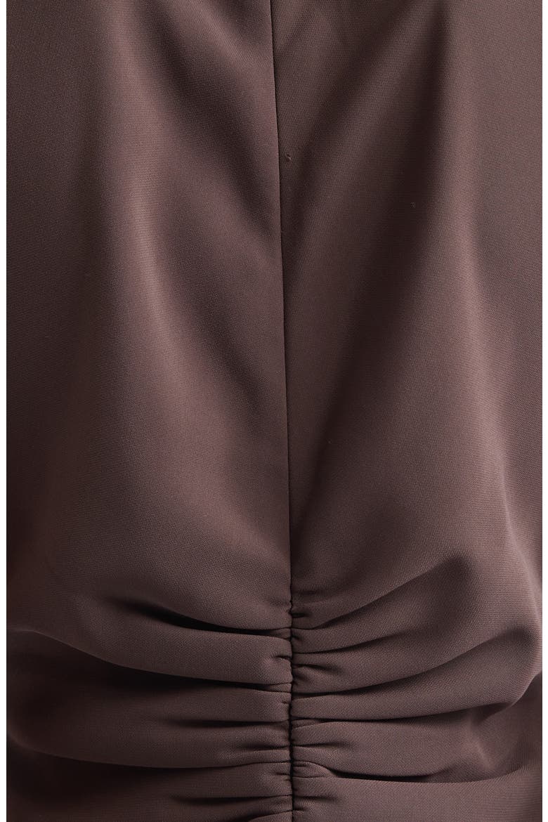 June Ruched Midi Dress, Alternate, color, ESPRESSO