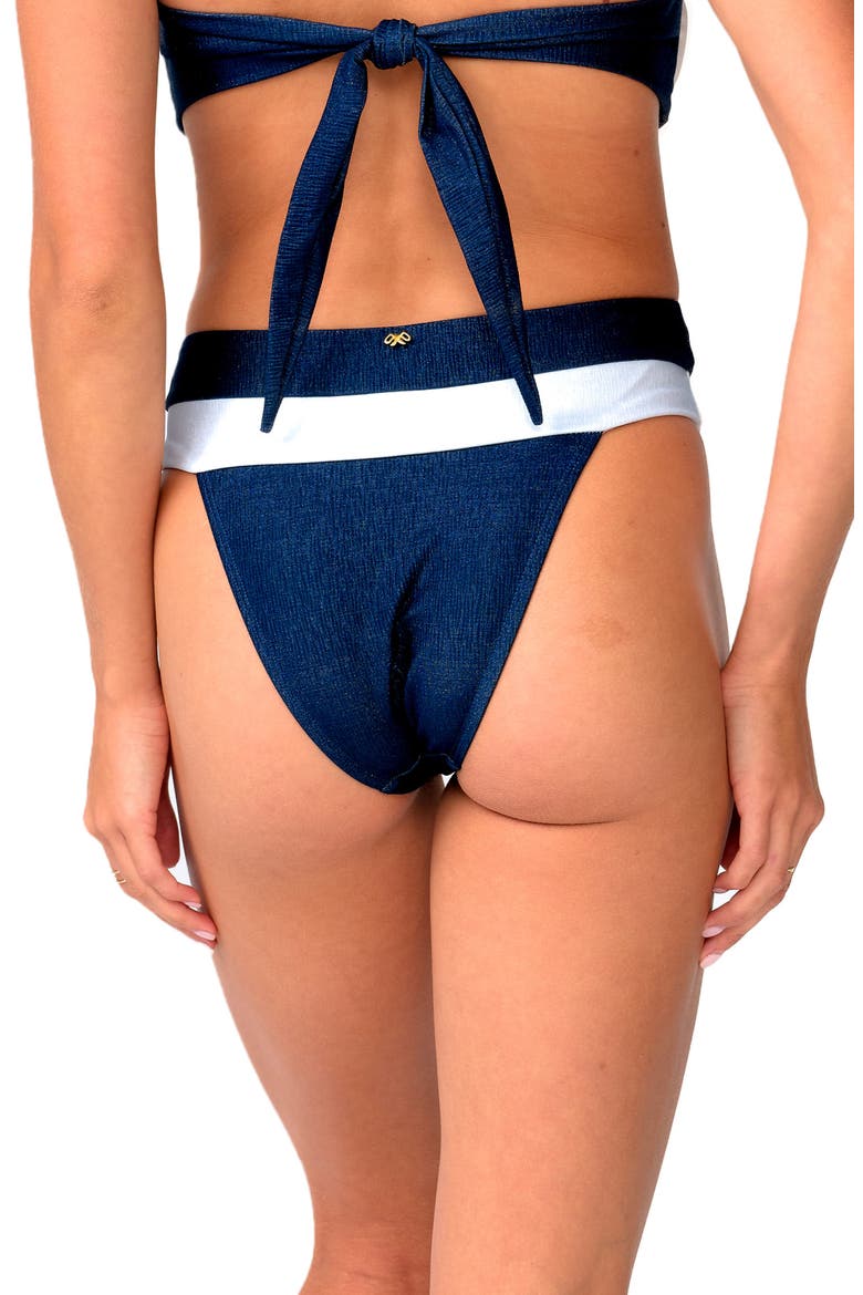 Metallic Banded Bikini Bottoms, Alternate, color, COSMIC