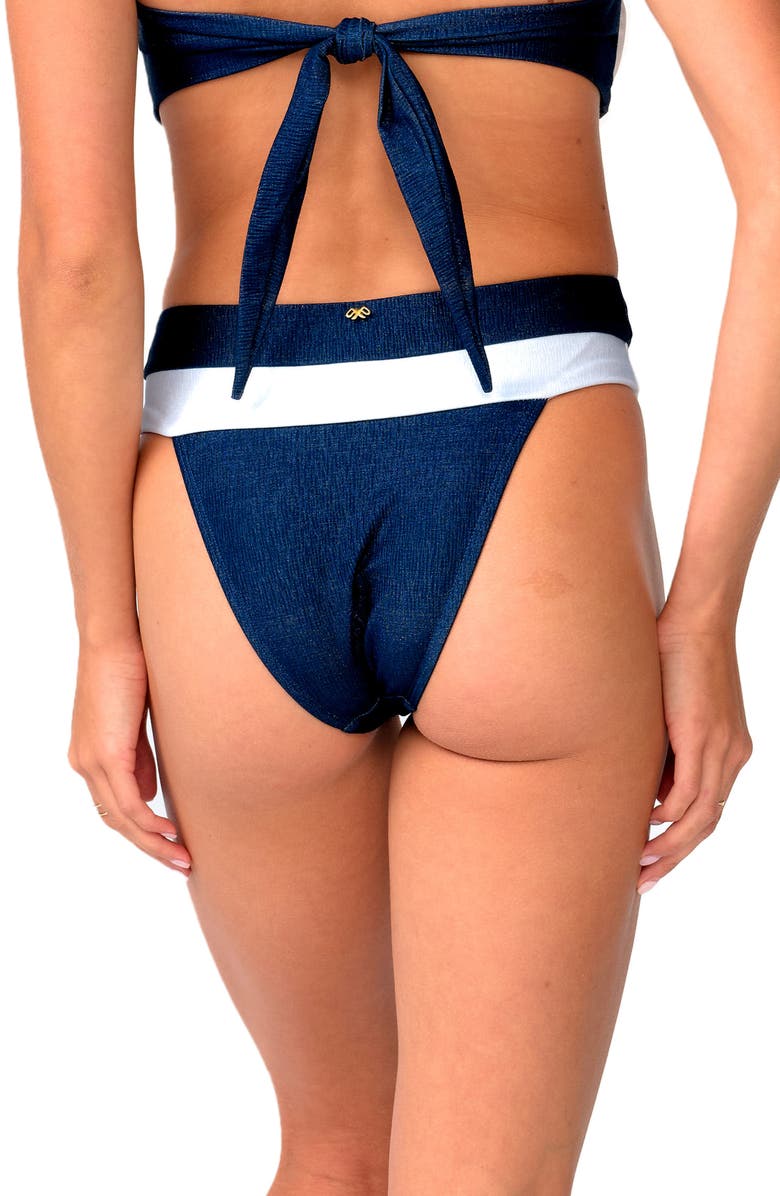 PQ SWIM Metallic Banded Bikini Bottoms, Alternate, color, Cosmic