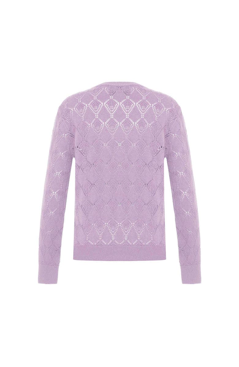 THEO The Label Ersa Pointelle Argyle Pullover, Alternate, color, Cosmic Mauve