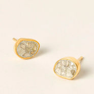 Uncommon Goods Sliced Raw Diamond Stud Earrings by Shana Gulati