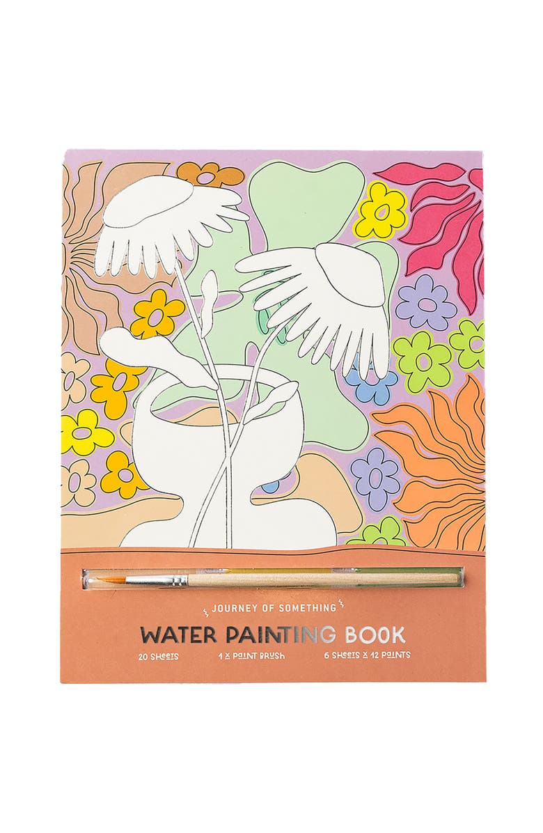 Journey of Something Water Painting Book, 20 Sheets, Floral & Nature Scenes, Main, color, Multicolored