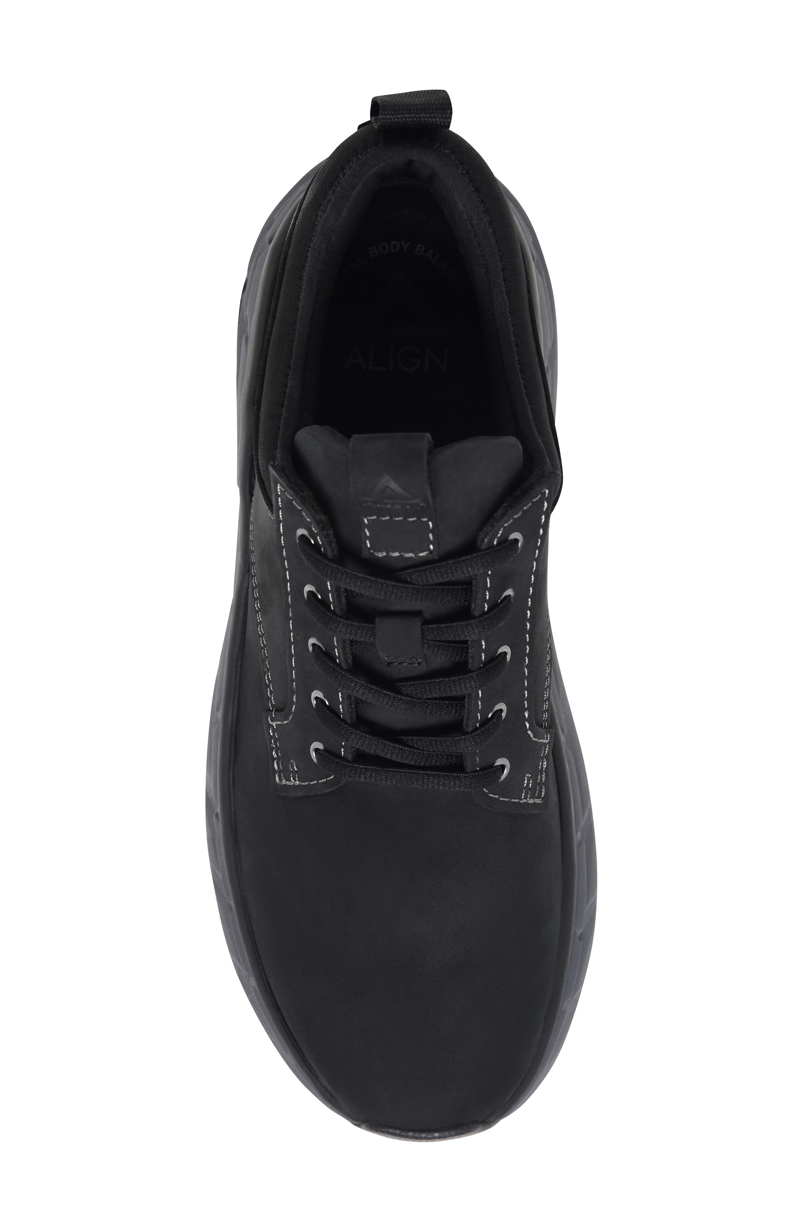 Align Verdell Water Resistant Leather Sneaker - Wide Width Available, Alternate, color, Black