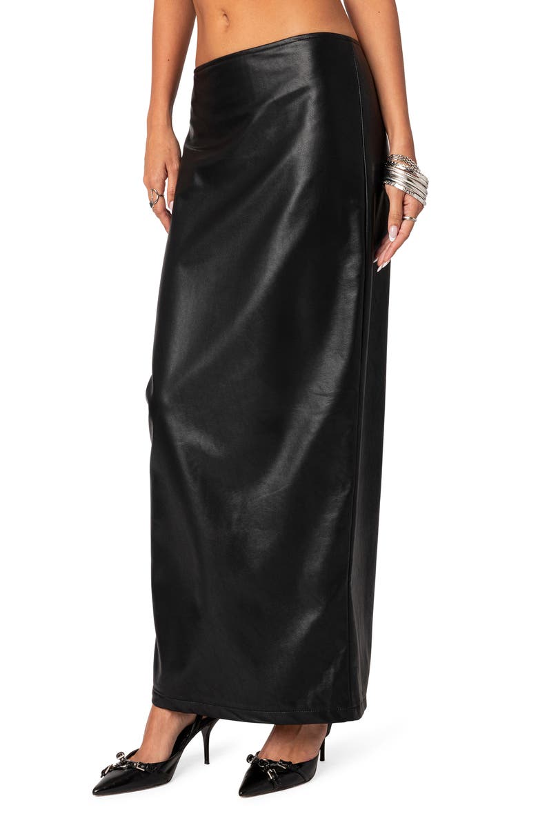 EDIKTED Nalaya Faux Leather Maxi Skirt, Alternate, color,