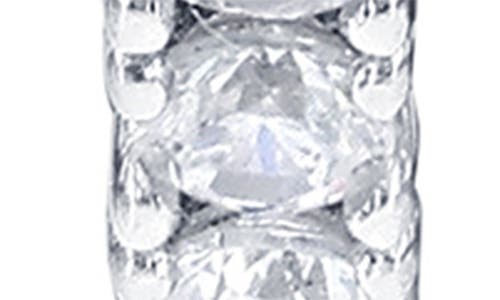 Simona Cubic Zirconia Hoop Earrings In Silver