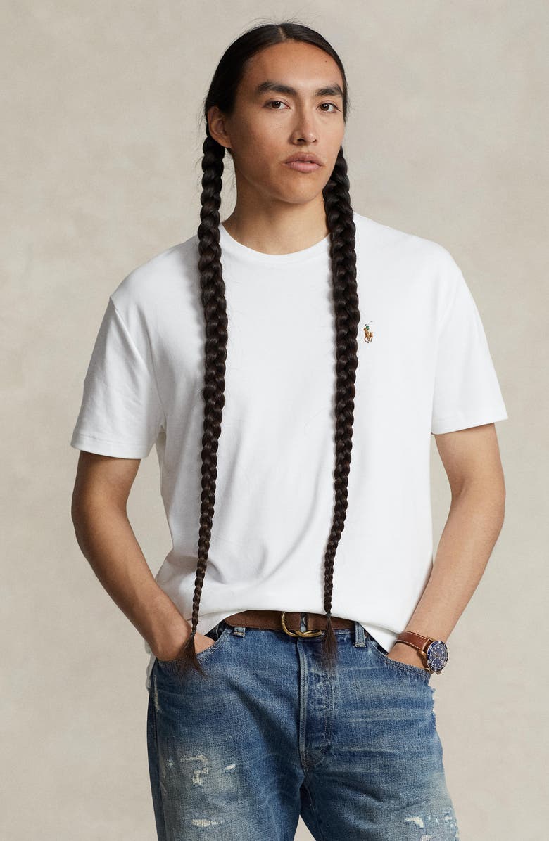Polo Ralph Lauren Classic Fit Cotton Crewneck T-Shirt, Alternate, color, White