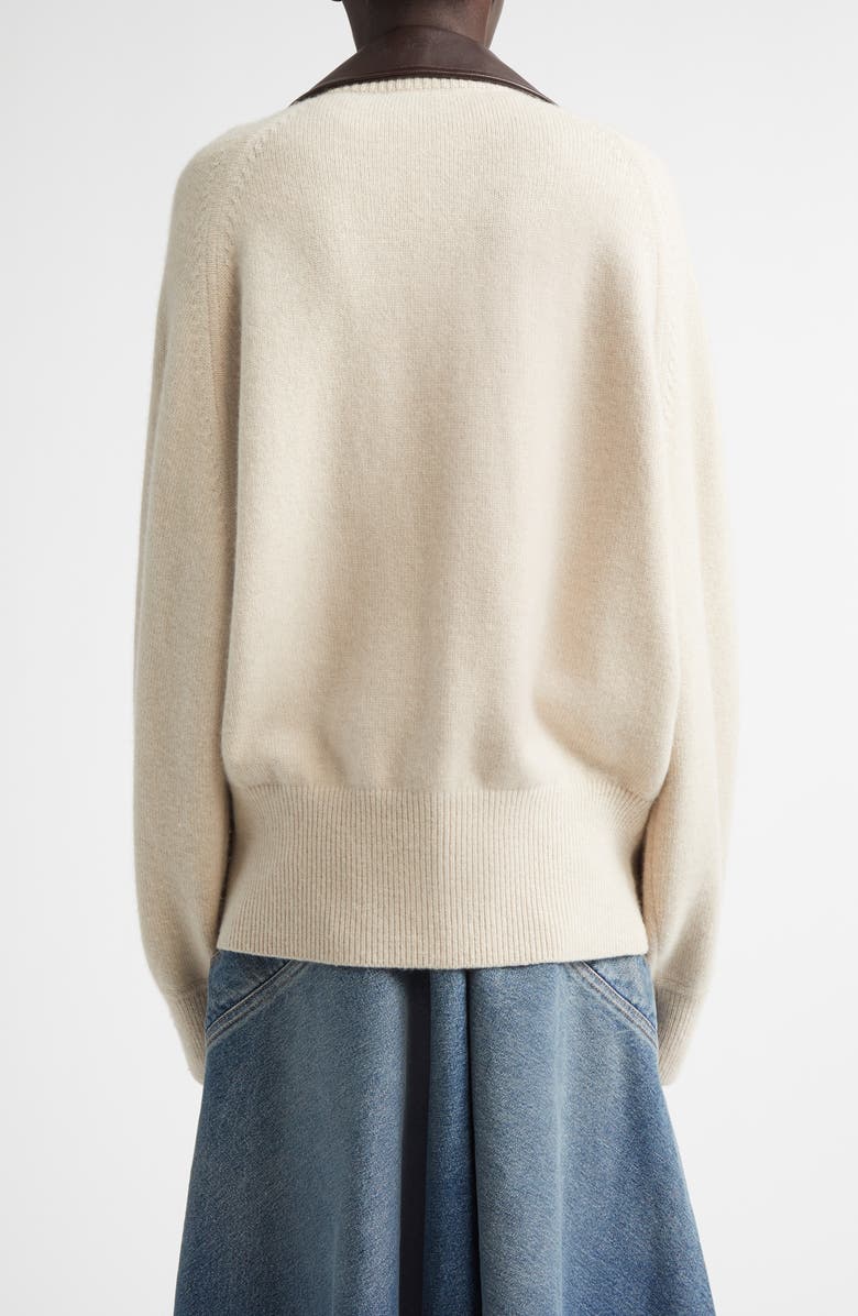 Brandon Maxwell The Conrad Knit Jacket, Alternate, color, Oatmeal/ Brown