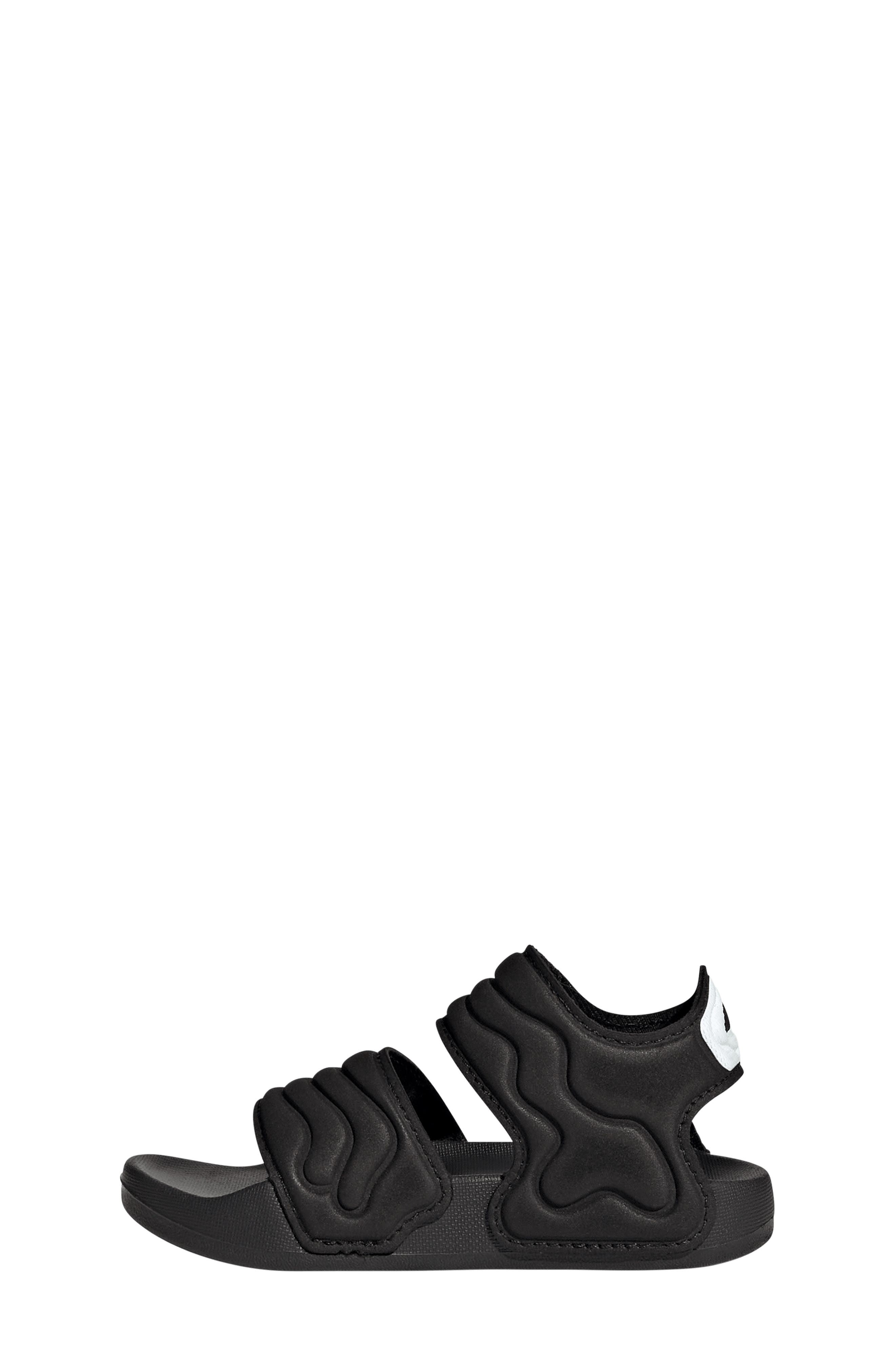 adidas Kids' Adilette Sandal, Alternate, color, Black/ White