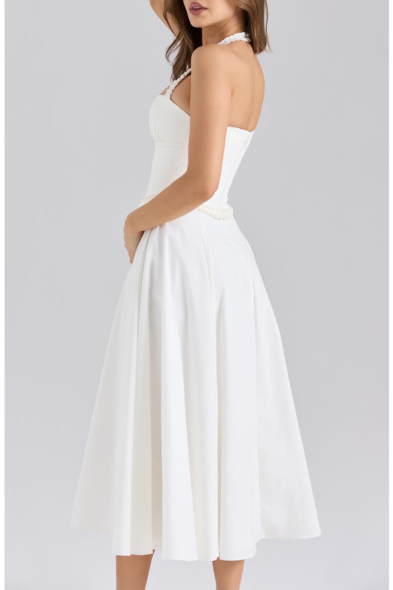 Georgie Midi Dress, Alternate, color, WHITE