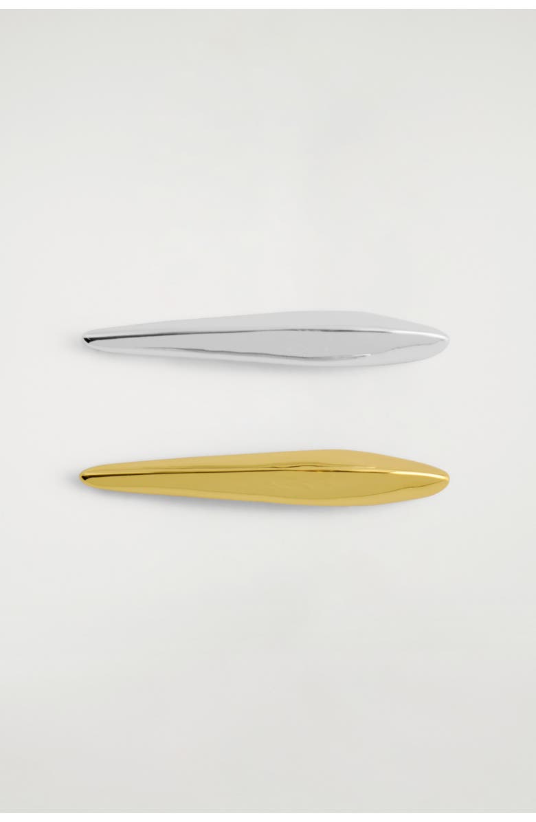 COS 2-pack Domed Hair Slides, Main, color, Gold / Silver